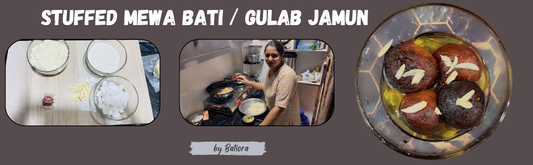 Stuffed Mewa Bati / Gulab Jamun