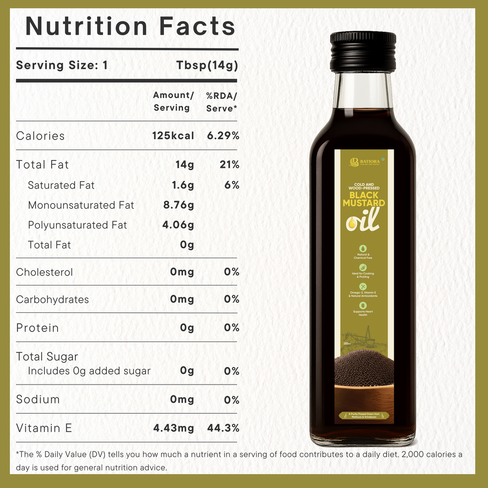 Cold & Wood-Pressed Black Mustard Oil