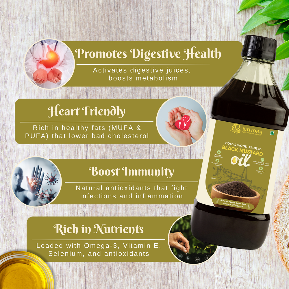 Cold & Wood-Pressed Black Mustard Oil