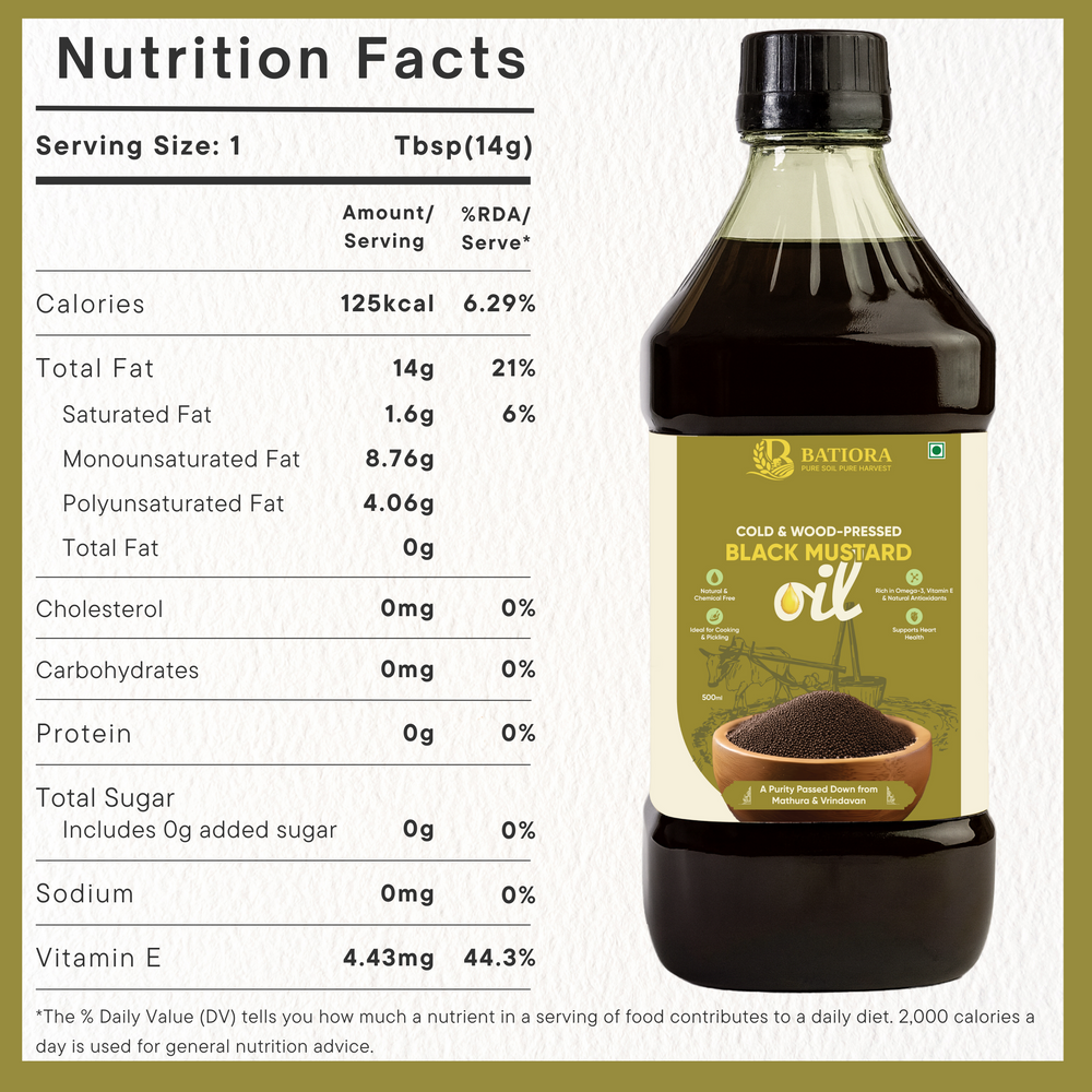 Cold & Wood-Pressed Black Mustard Oil