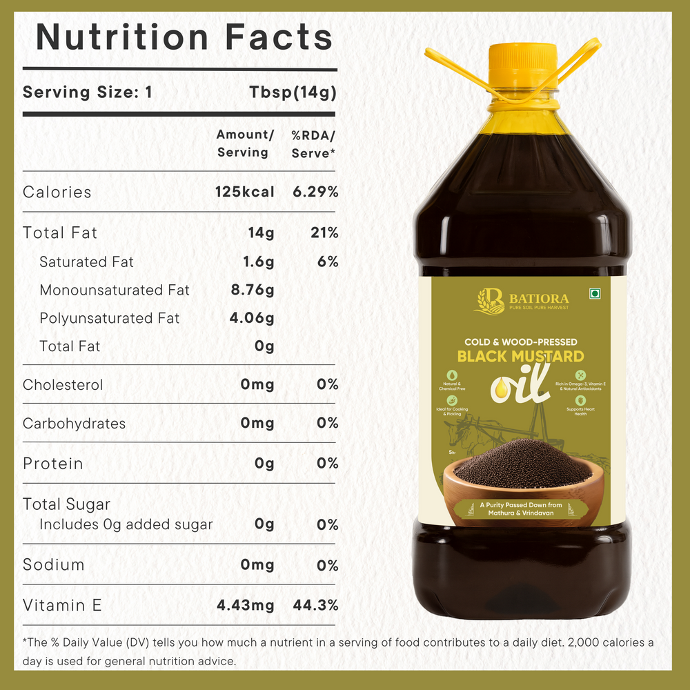 Cold & Wood-Pressed Black Mustard Oil