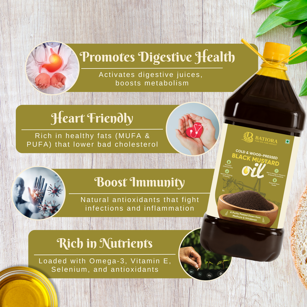 Cold & Wood-Pressed Black Mustard Oil